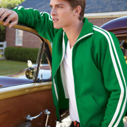 Men's Vintage Polyester Fleece Track Jacket Thumbnail